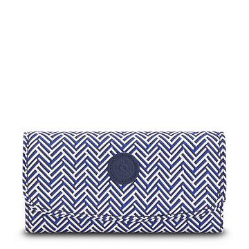 Kipling Money Land Printed Snap Wallet Portefeuille Blauw | België 1034RV